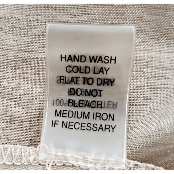 Dolce Cabo Beige Sheer Gauzy Shimmery Long Sleeve Top Size M - Picture 6 of 10